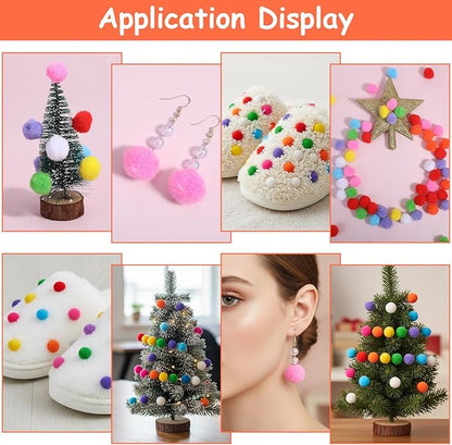 Ouligay 70 PCS Silent Cat Balls 1 Inch Colorful Cat Pom Pom Balls, Cats Toy Ball Soft Interactive Lightweight, Fuzzy Ball for Cats Kitten Toys for Indoor Crafts