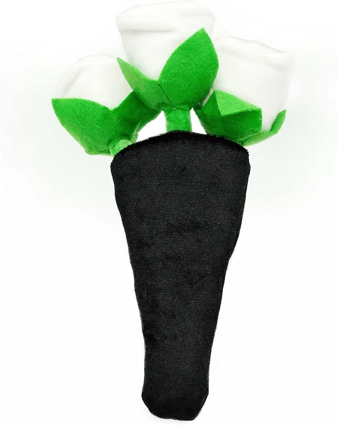 ZippyPaws Wedding Toy - Dog Squeaky Toy to Keep Them Busy, Cute Plush for Small, Medium, & Large Dogs, Stuffed Puppy Toy, Pet Products, Gift for All Breeds, 3 Squeakers - Wedding Bouquet of Roses