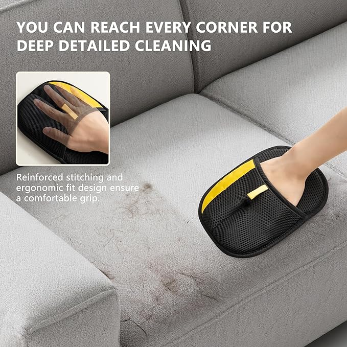 Hasina Pet Hair Removal Glove for Dogs & Cats, Upgrade Reusable Electrostatic Pet Grooming Glove, Remover Mitt for Couch, Car Seats, Carpet, Clothing