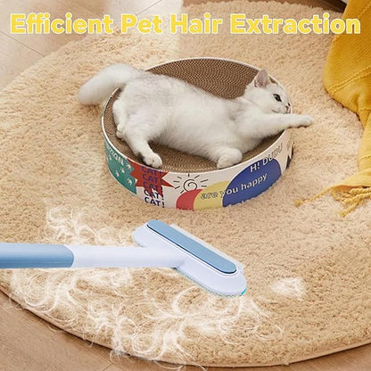 Pet Hair Remover for Furniture, Reusable Lint Cleaner for Dog and Cat Hair, 17.3Inch Multifunctional Hair Removal Brush, Gentle on Couches, Carpets, Clothes, Bedding, with Long Handle Squeegee
