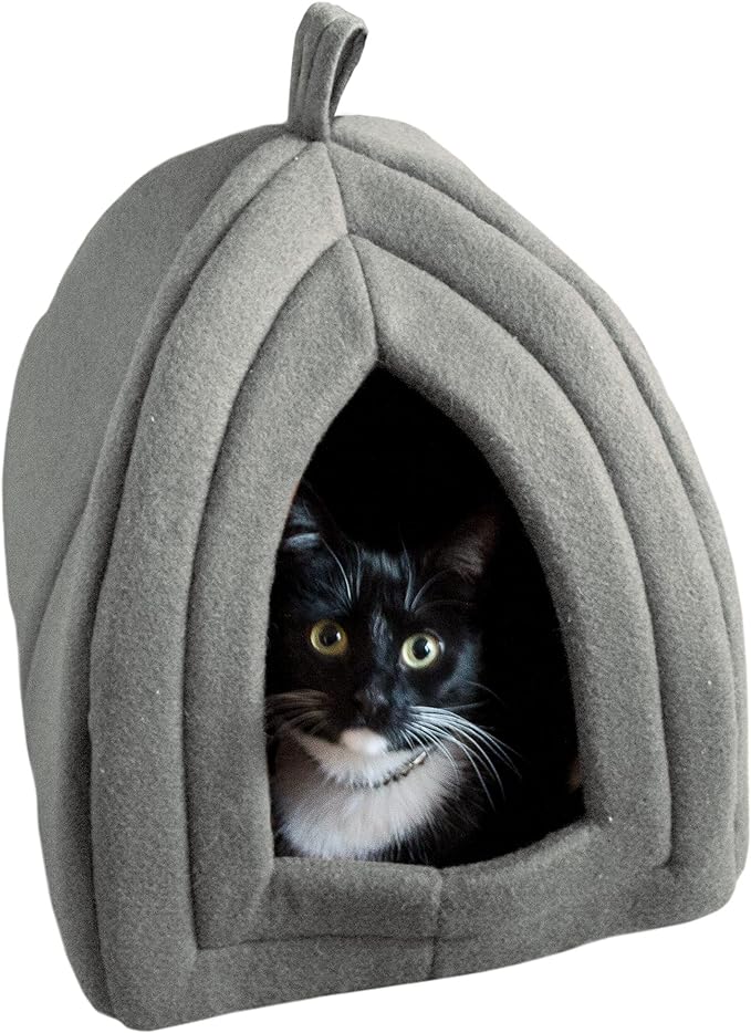 PETMAKER Indoor Cat House with Removable Foam Cushion for Cats, Kittens, Small Dogs & Small Pets, Plush Pet Bed Crate Tent Hideaway with Cozy Soft Interior, Small Animal Sleep & Rest Space