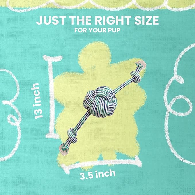 SNUG AROOZ Braidy Bunch Cotton Rope Dog Toy - Assorted Colors - Braided Design with Giant Knot - Safe for Chewing - Ideal for Tugging & Fetching
