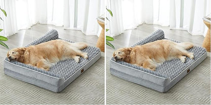 BFPETHOME Orthopedic Dog Bed for Large Dogs-Big Waterproof Sofa Dog Bed with Removable Washable Cover, Washable Pet Bed with Waterproof Lining and Nonskid Bottom,Pet Bed for Large Dogs (Pack of 2)