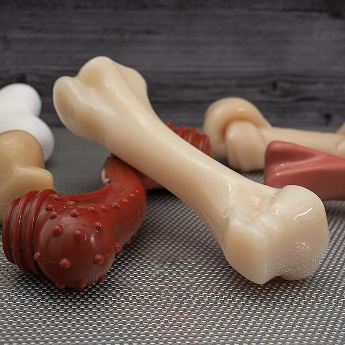 Nylabone Big Chew Mega Knot Bone Power Chew Toy for Large Dogs, Durable Dog Toys for Aggressive Chewers, Destroy Proof Chew Toys To Keep Them Busy, Chicken Flavor, X-Large, 50+ lbs, 1 Count