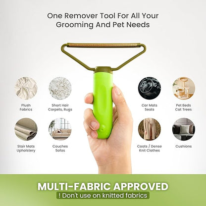 Cattasaurus Cleaner Pro Pet Hair Remover - Special Cat & Dog Hair Remover Multi Fabric Edge and Carpet Scraper, Cat Hair Remover for Couch, Pet Bed, Pet Towers, Furniture, Car Mat & Rugs