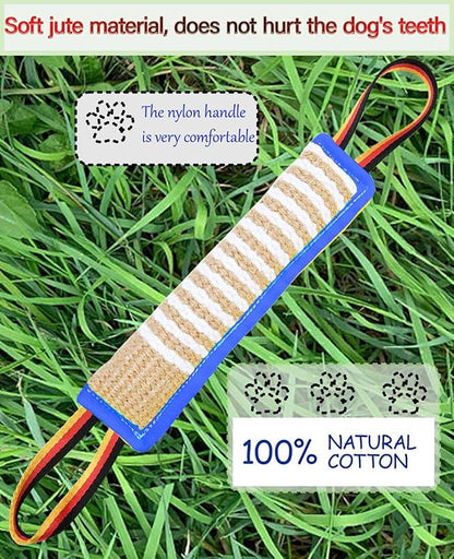 Clysoru Dog Tug Toy Tough Jute Bite Pillow Lasting Training Equipment Puppy to Large Dogs Interactive for Large and Small