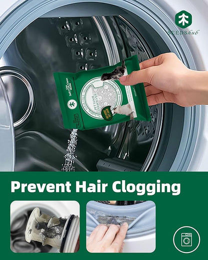 Pet Hair Dissolver For Washing Machine Cleaner, Hair Dissolving Laundry Detergent For Dog And Cat Fur, 96.7% Hair Dissolution, High Efficiency And Septic Safe, HE/Top/Front-Load Compatible, 6 Sachets
