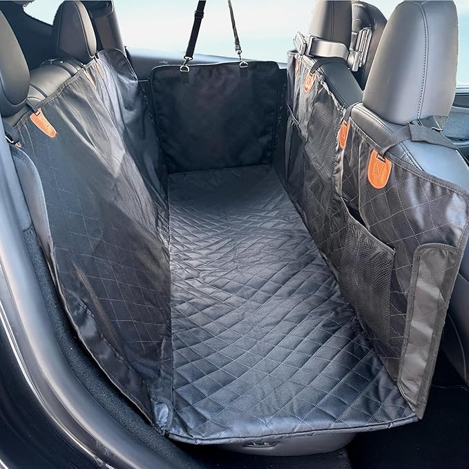 REEVAA Dog Seat Cover, [100% Waterproof] Hammock Scratch Proof Nonslip Durable Soft Pet Back Seat Covers for Cars, SUVs, Non-Hard Bottom
