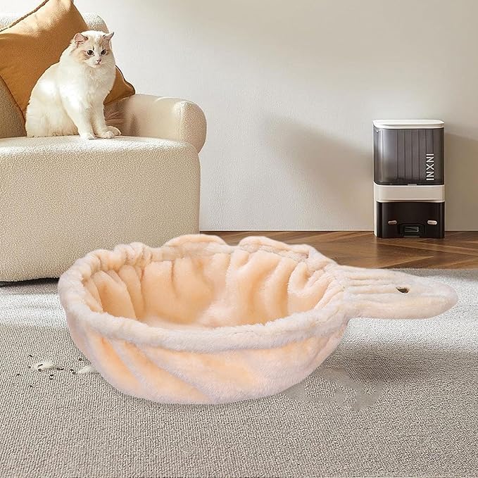 Hammock for, Cozy Nesting Accessory for Indoor Felines, Beige