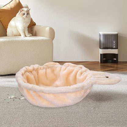 Hammock for, Cozy Nesting Accessory for Indoor Felines, Beige