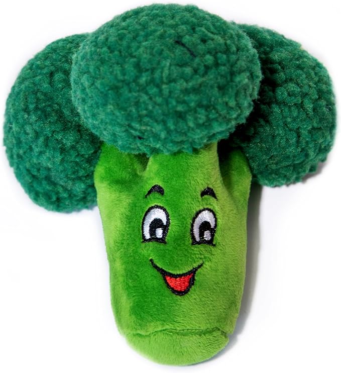 Squeaky Broccoli Plush Dog Toy