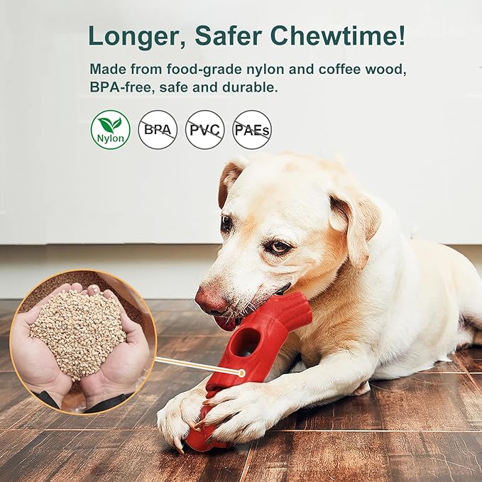 Bully Stick Holder for Large Dogs 55+ lbs – Heavy Duty Chew Toy & Anti-Choking Treat Holder, BPA-Free Adjustable Clamp for Aggressive Chewers, Dishwasher Safe, Promotes Dental Health