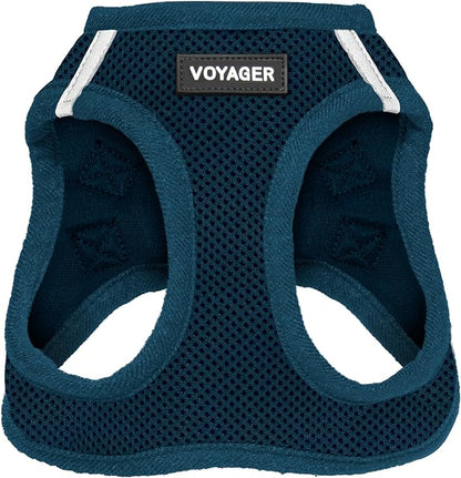 Best Pet Supplies Voyager Step-in Air Harness - All Weather Mesh, Reflective, No Pull Harness for Dogs, Cats - Secure with Hook & Loop Fastener, Buckle, Double D-Rings - Blue, XXXS
