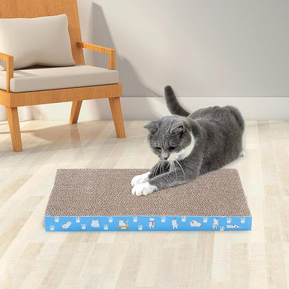5 Packs in 1 Cat Scratch Pad, Cat Scratcher Cardboard,Reversible,Durable Recyclable Cardboard, Premium Scratch, Suitable for Cats to Rest, Grind Claws and Play