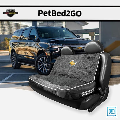 PetBed2GO, Chevrolet, Black, Large Pet Bed Cushion & Car Seat Cover, 52x20x7, 6lbs