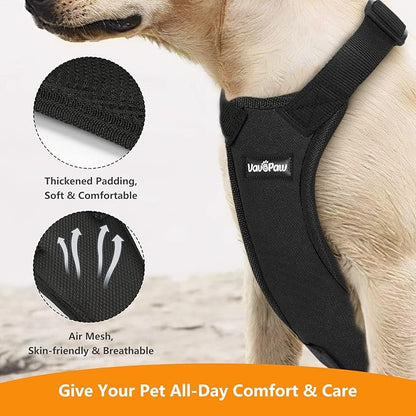 VavoPaw Dog Seat Belt, Safety Vest Dog Car Harness with Adjustable Buckle Dogs Seat-Belt for Vehicle Nylon Pet Safety Seats Belts Heavy Duty(XXL, Black)