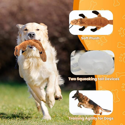 Flirt Pole for Dogs, Interactive Dog Toys Extendable Teaser Wand with Lure Chewing Toy, Chase and Tug of War for Small Medium Large Dogs Training Playing Exercise