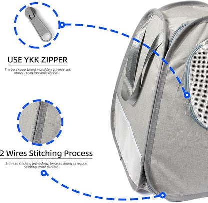 Collapsible Portable Cat Litter Box Standard for Travel Light Weight Leak-Proof，Sturdy，Prevent Litter Scatter Design Easy to Clean， Collapsible Travel Puppy Carrier，Portable Cat Playpen