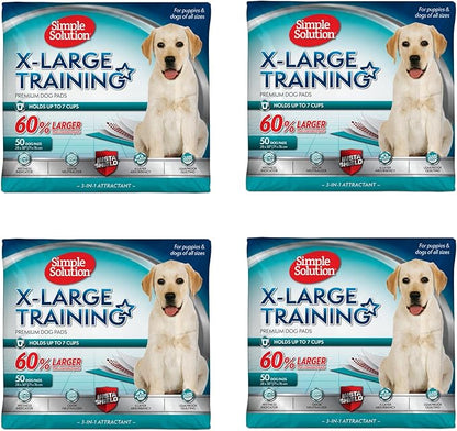Simple Solution Extra Large Puppy Training Pads – Leak-Proof Disposable Pee Pads for Dogs with Incontinence – Absorbent with Odor Control – 28 x 30 Inches – 200 Count