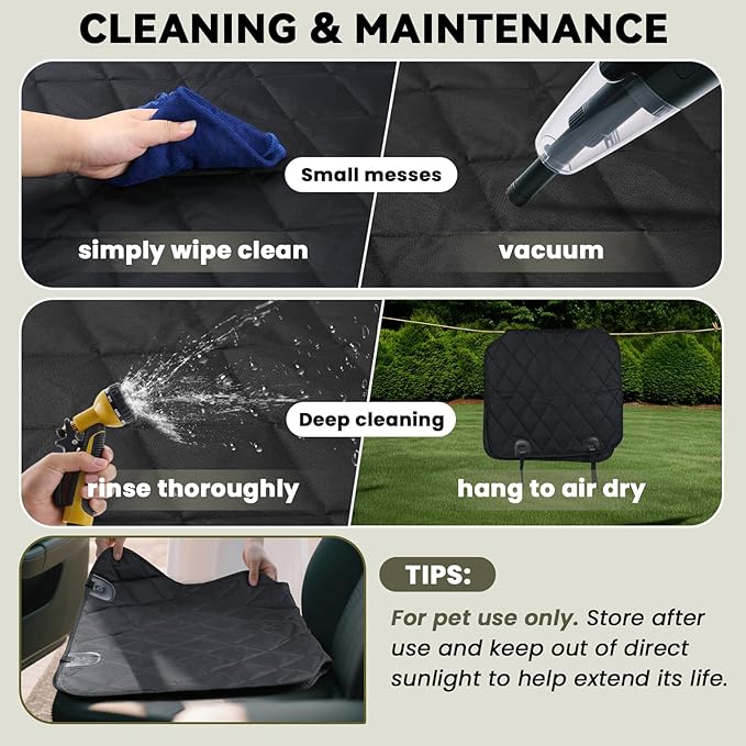 VIVAGLORY Dog Front Seat Cover Seatflex Car Seat Protector for Dog, Car Cover for Pet, Front Single Bucket Captain Chair Protector, Standard, Heather Black, 2Pack