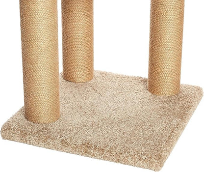 Amazon Basics Cat Tree - Multi-Level Climbing Activity Tower with Jute Rope Scratching Posts for Indoor Cats & Kittens, Medium (31.5"H), Beige