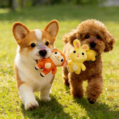 30 Pcs Dog Squeaky Toys, Cute Plush Small Dog Toys with Squeakers,Interactive Puppy Chew Toys for Small Medium Dogs Teething