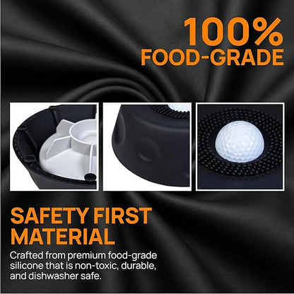 Silicone Lick Bowl for Dogs with Suction Cup Base, Anti-Slip Slow Feeder for Liquid Treats, Interactive Tongue Cleaning Dog Lick Bowl, Dishwasher Safe for Small Medium Large Pets(1, Black)