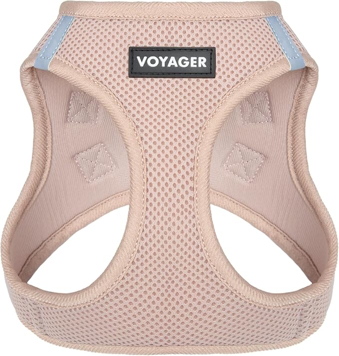 Best Pet Supplies Voyager Step-in Air Harness - All Weather Mesh, Reflective, No Pull Harness for Dogs, Cats - Secure with Hook & Loop Fastener, Buckle, Double D-Rings - Khaki, XL