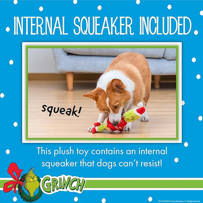 Dr. Seuss: Holiday Merry Grinchmas Grinch Plush Squeaker Toy- 9"
