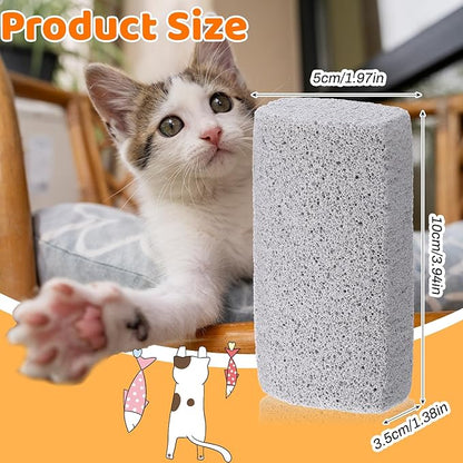 Yolev 2 Pcs Pet Hair Remover Grey Pumice Stone for Dog Cat Tool Fur Removal Cleaning Block Remover Stone for Car Interior Furniture Bedding Carpet（3.94 x 1.97 x 1.38in）