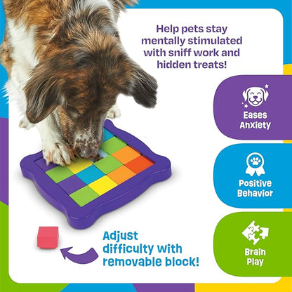 Brightkins Pup Pixel Treat Puzzle - Toys for Dogs to Keep Them Busy, Dog Slow Feeder, Interactive Dog Toys for Boredom, Puppy Treat Toy, Cat Puzzle Toy Feeder, Enrichment Game for Puppies