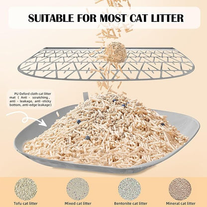J JORBASADO Self Cleaning Litter Box, 65L+9L Automatic Cat Litter Box Self Cleaning for Multiple Cats, with APP Control and Safety Protection