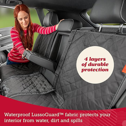 Lusso Dog Car Seat Cover and Car Trash Can- Waterproof Seat Cover and Leak Proof Trash Can - Organize and Clean Your Car