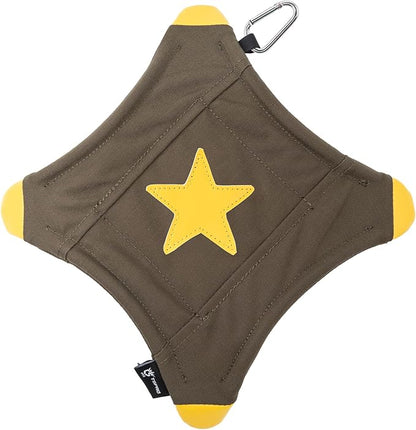 TSPRO Tactical Star-Shaped Dog Flying Disc, Anti-Rip Nylon Toy for Aggressive Chewers & Medium-Large Dogs, Water Floating Lightweight for Beach/Camping/Park/Backyard Training (9", Green)