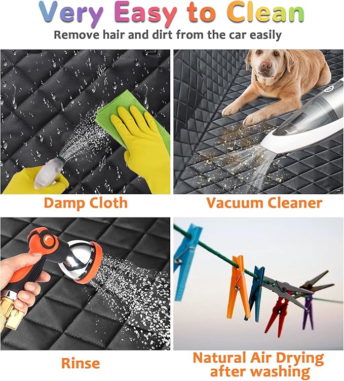 URPOWER Dog Car Seat Cover for Pets 100% Waterproof Seat Cover Hammock 600D Heavy Duty Scratch Proof Nonslip Durable Soft Back Seat Covers for Cars and SUVs