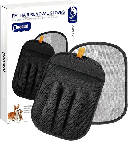 Pet Hair Removal Glove, Upgraded Five-Finger Electrostatic Magic Brush Pet Hair Remover, Reusable Cat & Dog Hair Remover for Couch, Furniture (1PCS)