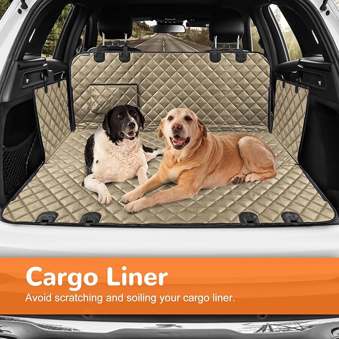 URPOWER Dog Car Seat Cover for Pets 100% Waterproof Seat Cover Hammock 600D Heavy Duty Scratch Proof Nonslip Durable Soft Back Seat Covers for Full Size Trucks
