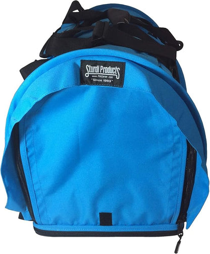 SturdiBag XL Pet Travel Carrier: Flexible Height for Cat and Dog Soft Sided with Safety Clips and Seatbelt Straps | Blue Jay, 20" x 16" x 12" (PN: SB3-BJ)