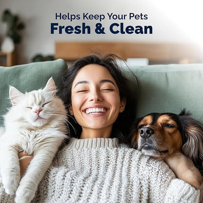 Vetnique DermaBliss Pet Wipes for Dogs & Cats for Grooming, Cleansing & Deodorizing, Thick Dog Wipes for Convenient Dog Cleaning and Natural Pet Odor Eliminator, 100ct (Unscented)