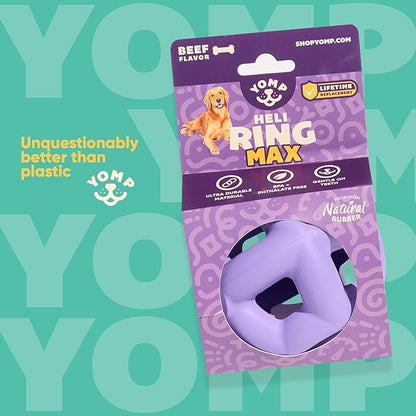 Yomp HeliRing MAX Dog Toy – Durable Hollow Ball with Zany Bounce, Tug & Fetch, Dishwasher Safe for Easy Cleaning