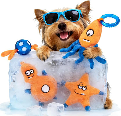 4 Pack Frozen Puppy Toys to Keep Them Busy to Relieve Teething Pain,Chew Toys for Puppies 0-6 Months Relieve Teething Itch, Puppy Teething Rings to Release Excess Energy
