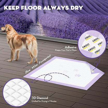 CROCI Dog Pads Extra Large 36x36in, Puppy Pads with Adhesive Tabs Super Absorbent Up to 11 Cups, Disposable (100 Counts)