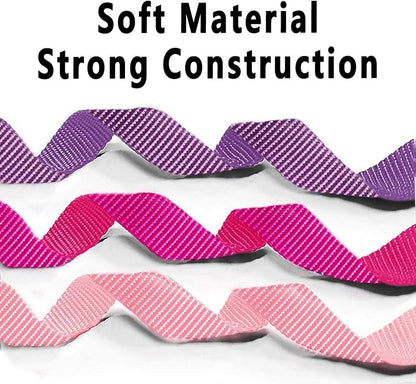 azuza 3 Pack Nylon Dog Leashes,Strong & Durable Basic Style Leash with Easy to Use Collar Hook,Available in Multiple Lengths for Puppy Small Dogs, Hot Pink/Pink/Purple