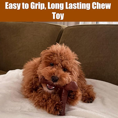 SPOT Bam-Bones Plus Tripod, Bamboo Fiber & Nylon Dog Chew, Durable for Moderate to Aggressive Chewers, Non-Splintering, for Adult Dogs & Teething Puppies Under 50lbs, 5inch, Bison Flavor