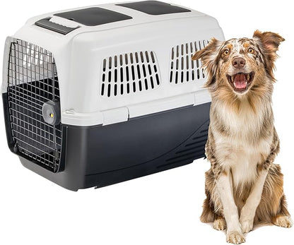 Ferplast Clipper Plus 4-7 Dog Carrier for Medium to Large Dogs with Object Compartments and Pull-Out Handle