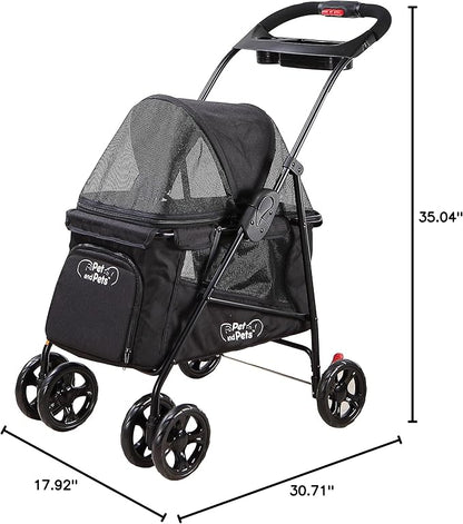 PETIQUE Simplicity Pet Stroller, Black