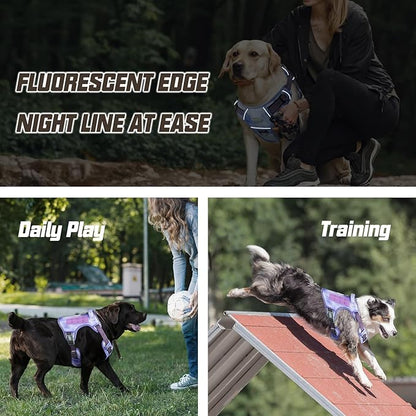 AUROTH Tactical Dog Harness for Large Dogs No Pull Adjustable Pet Harness Reflective K9 Working Training Easy Control Pet Vest Military Service Dog Harnesses Very Peri L