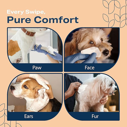 Dog Wipes for Paws and Butt - Plant Based Unscented (Pack of 400) - Pet Wipes for Dogs and Cats - Deodorizing Non Toxic Dog Wipes, +12 Additional Travel Wipes