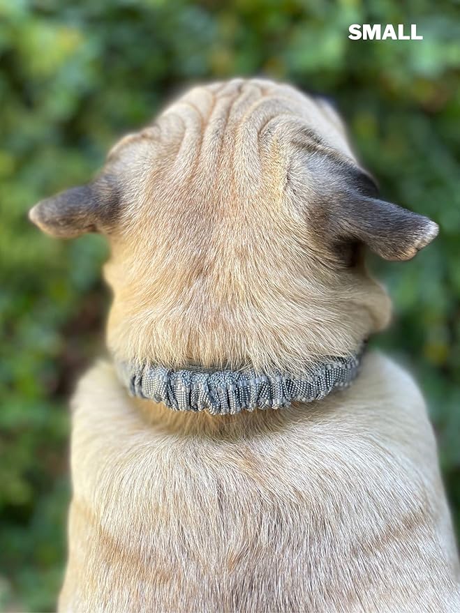 Tuff Pupper Heavy Duty Dog Collar with Handle | Ballistic Nylon Heavy Duty Collar | Padded Reflective Dog Collar with Adjustable Stainless Steel Hardware | Convenient Sizing for All Breeds