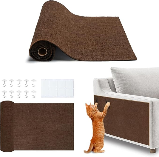 Best Pet Supplies Catify Cat Scratcher, Fun Interactive Scratchers, Posts, Poles, Claw Safe, Furniture Saver Indoor Play Support Natural Cat Behaviors Heavy Duty - Brown, 78.7 x 15.8